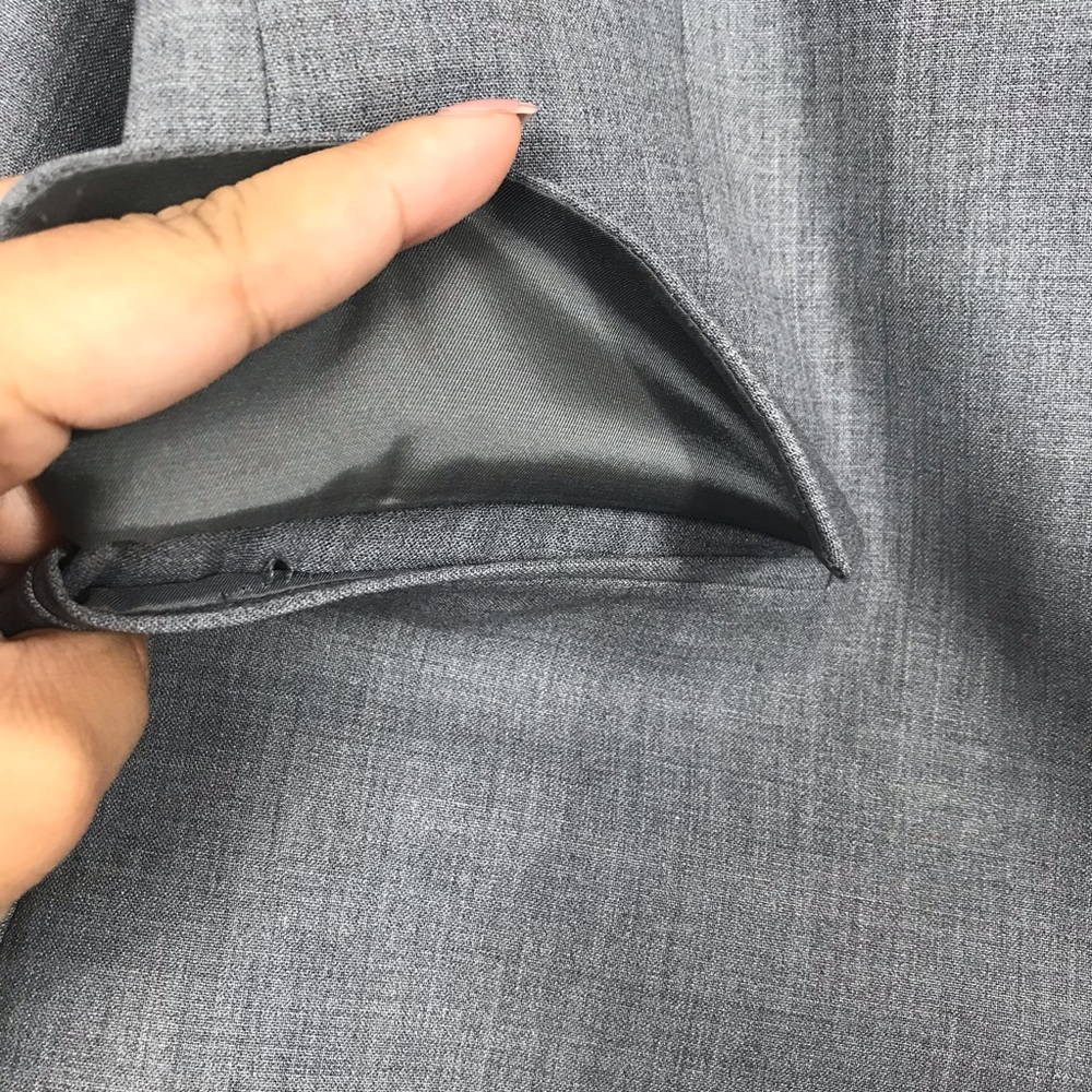 Theory Gray Three Button Wool Blend Blazer Size 4 - image 4